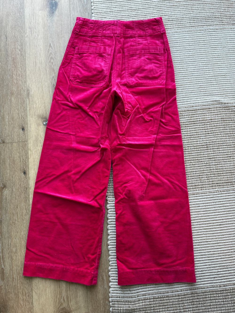 Maeve Bright Pink Wide-Leg Corduroy Pants - Picture 3 of 4